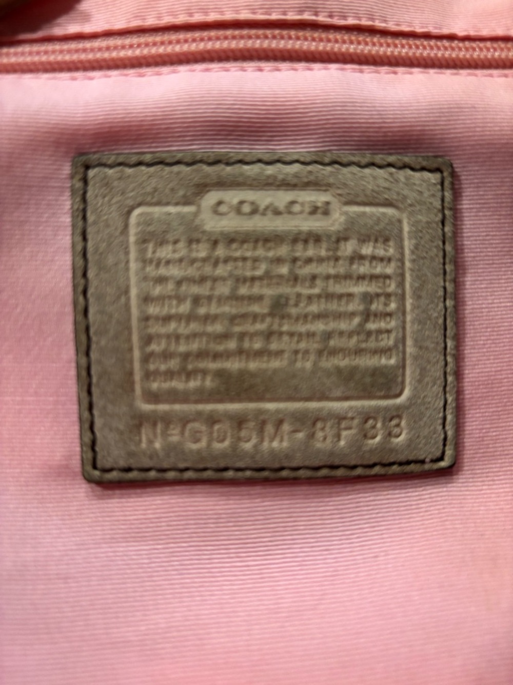 Coach VINTAGE G05M-8F33 Hamptons Optic Scarf Print w Tan Suede Bottom Tote EUC - Picture 3 of 15